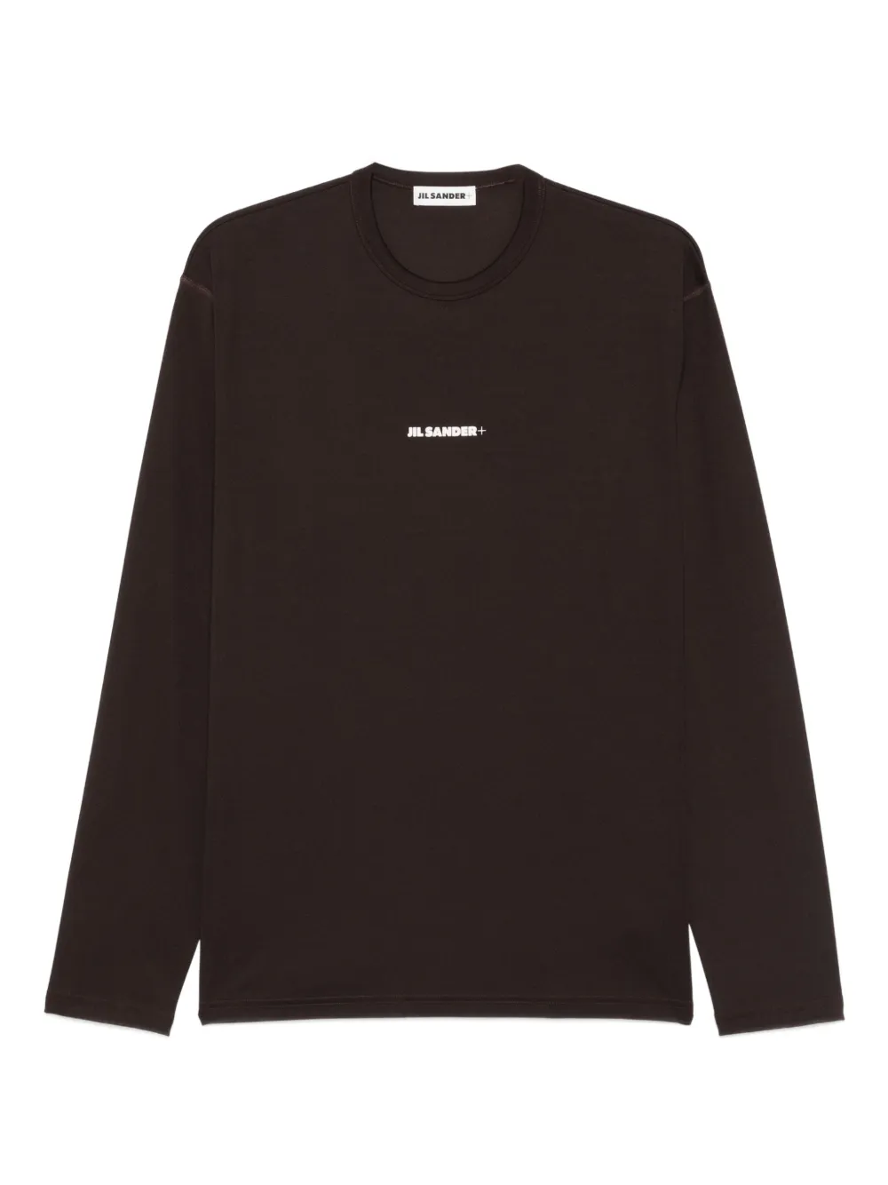 

Футболка с длинными рукавами и логотипом JIL SANDER, коричневый