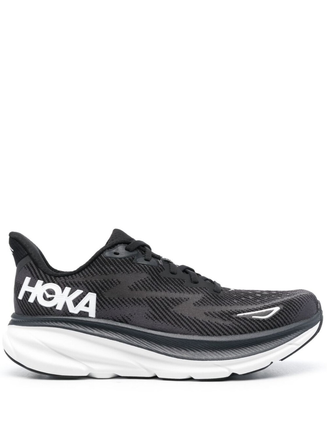 

HOKA кроссовки Clifton 9 на шнуровке, черный