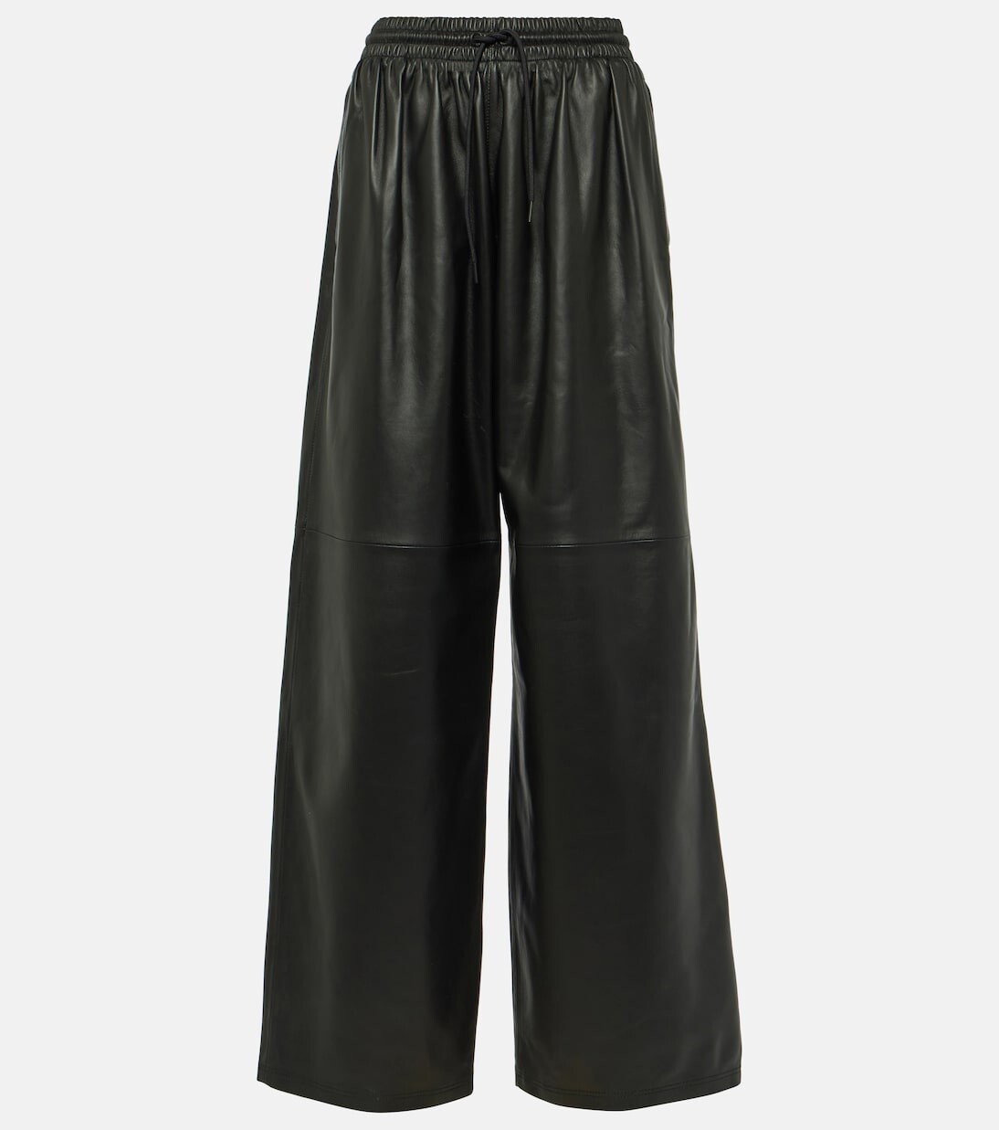 

Кожаные широкие брюки Wardrobe.Nyc, черный