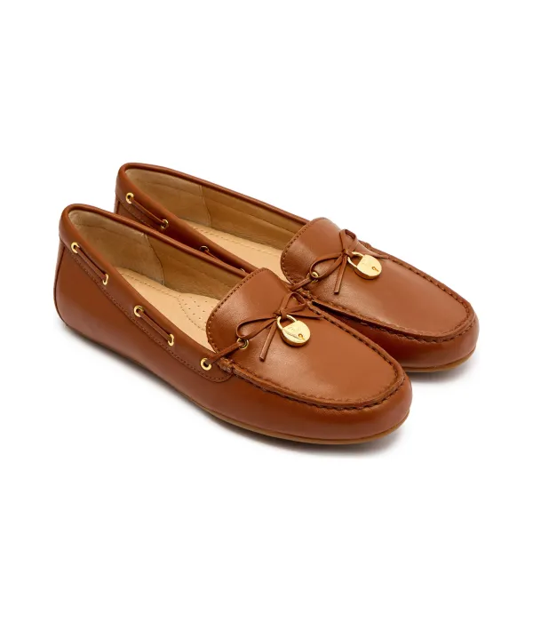 Кожаные мокасины Wylie Lauren Ralph Lauren, коричневый — фото 3