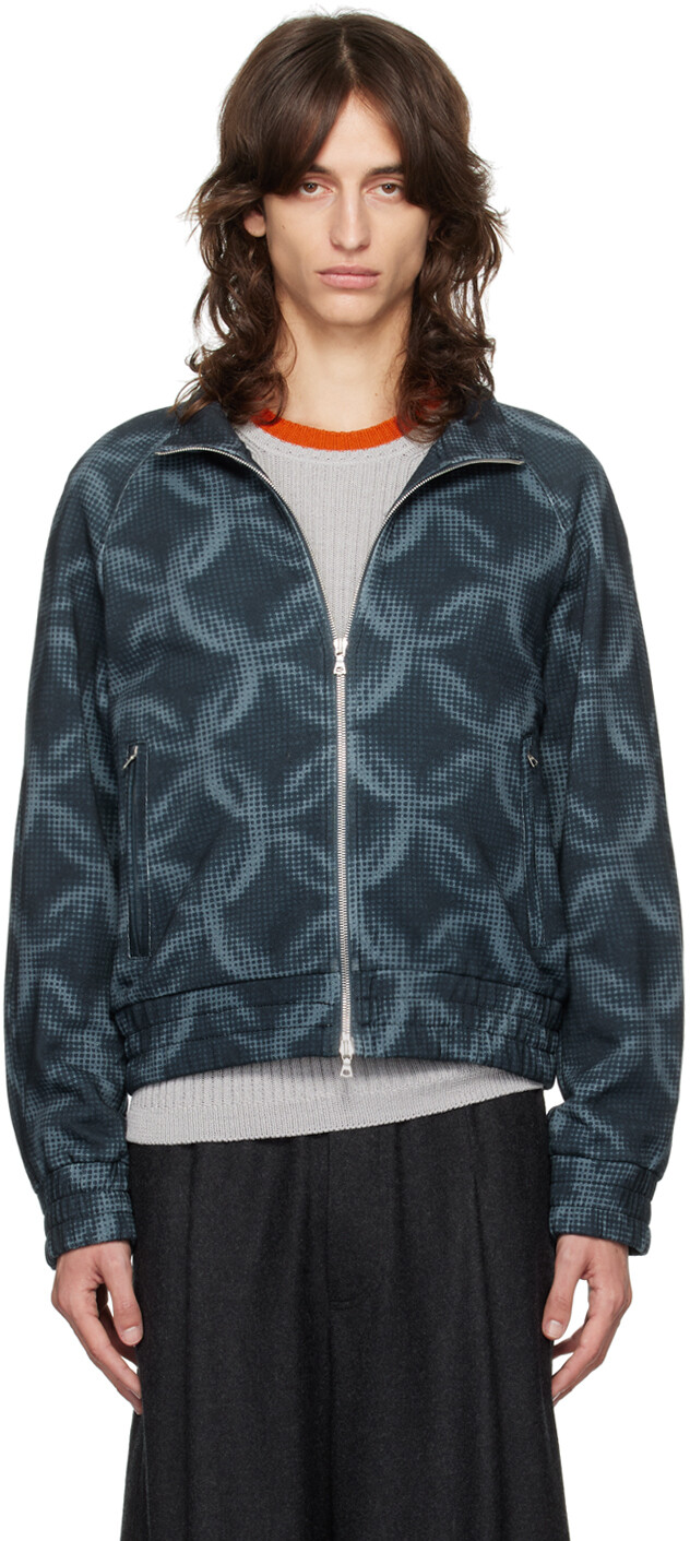 

Спортивная куртка Navy Pixel Chain Printed Dries Van Noten