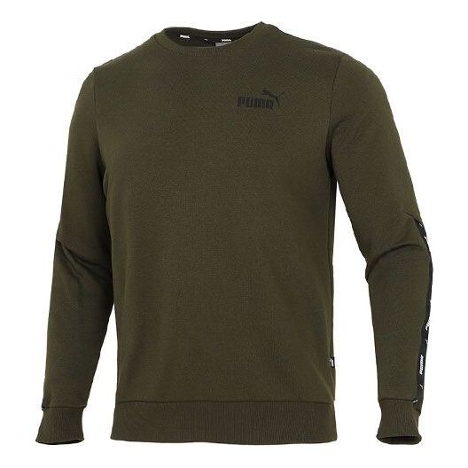 

Толстовка side sports round neck pullover green Puma, зеленый