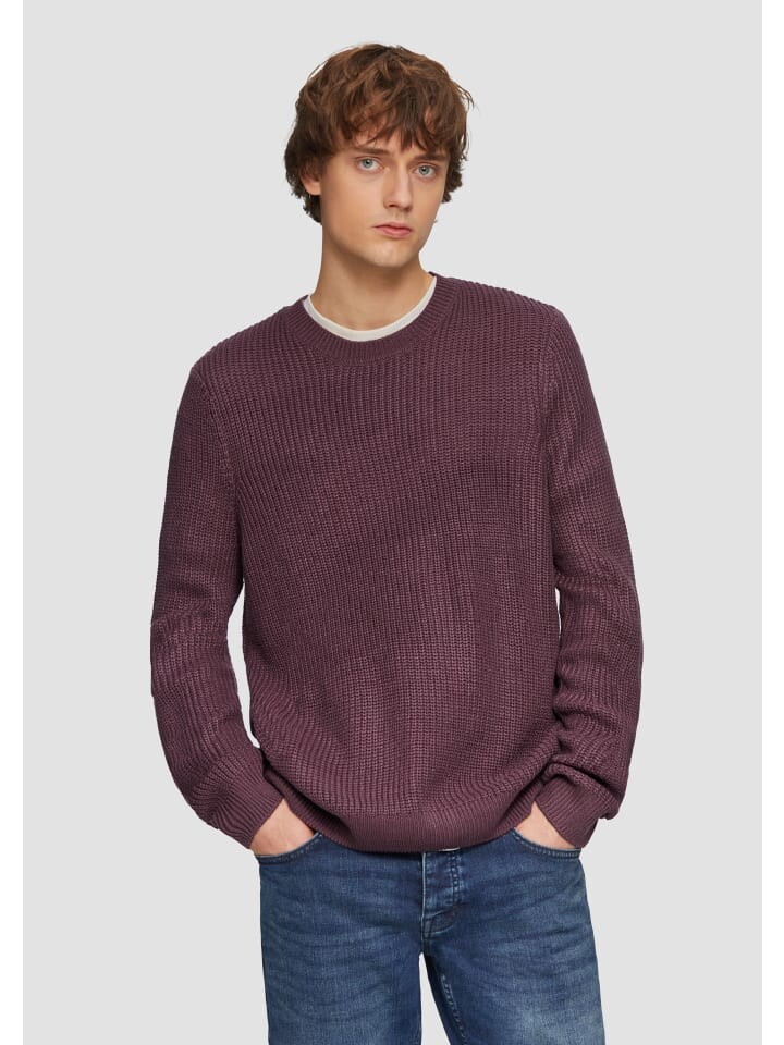 

Пуловер QS Strickpullover langarm, фиолетовый