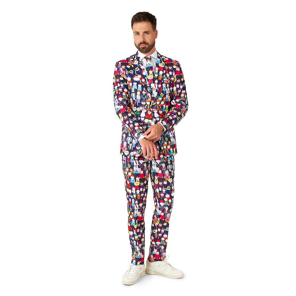 

Мужские костюмы OppoModern-Fit из 3 предметов: новый костюм и галстук в стиле South Park OppoSuits, цвет South Park