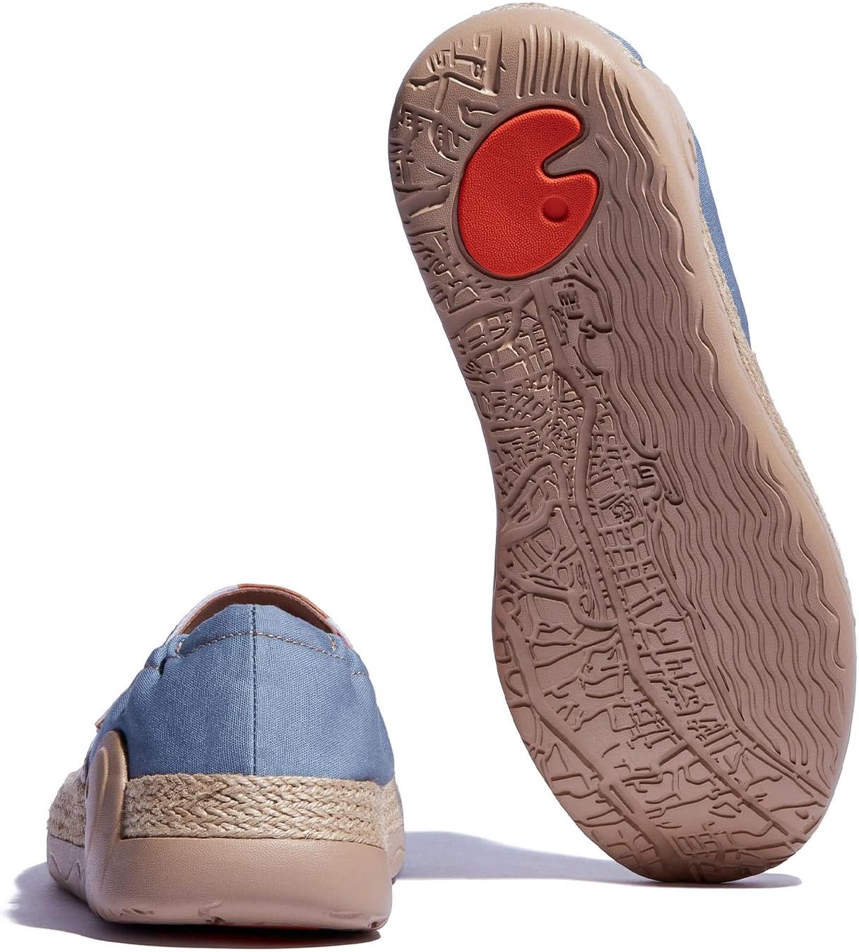 Мужские эспадрильи UIN Slip Ons- легкие прогулочные повседневные лоферы, удобные, с ручной росписью, серия Marbella, Marbellaⅵ-lotus Pond — фото 4