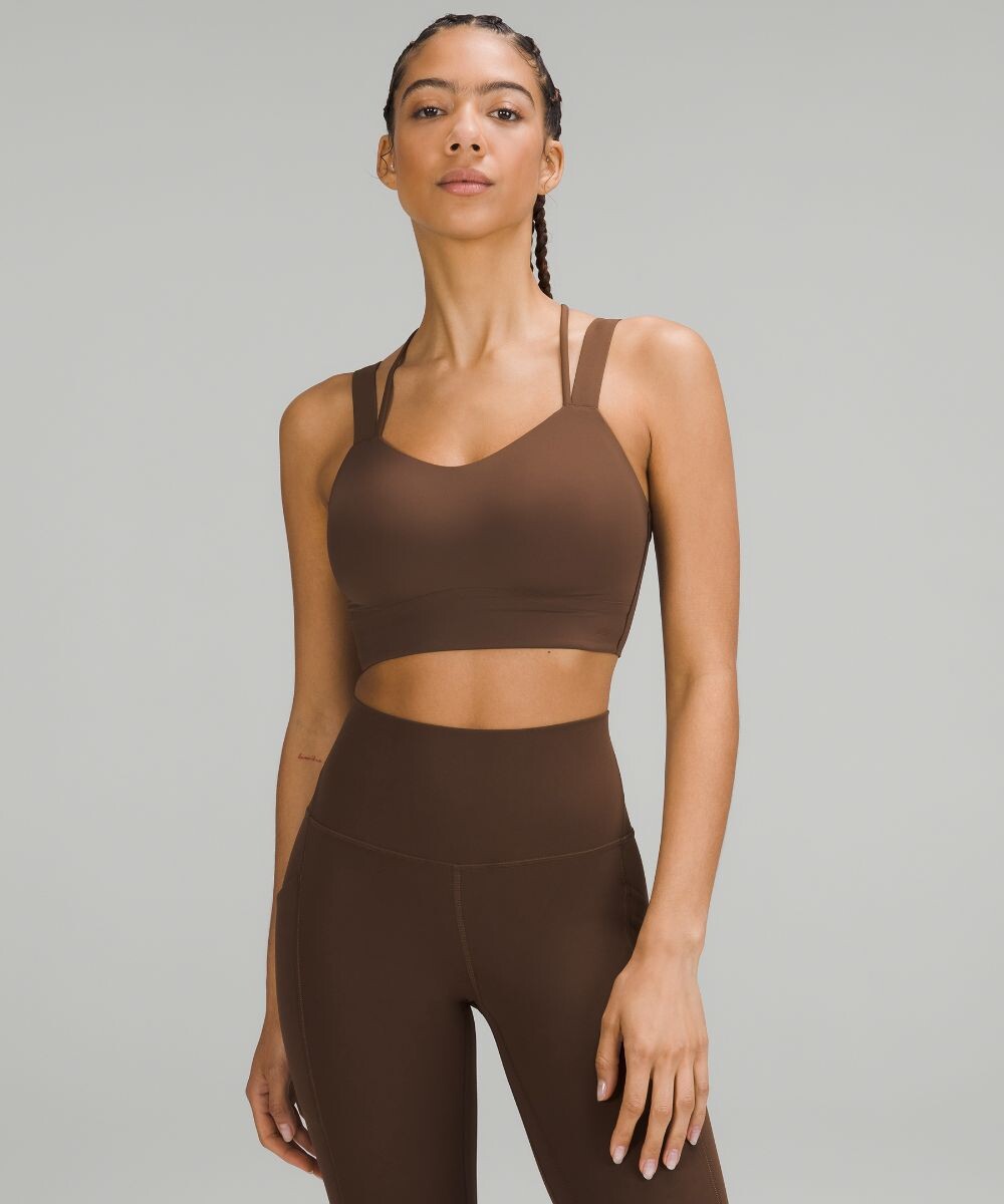 

Удлиненный бюстгальтер Like a Cloud Lululemon, коричневый