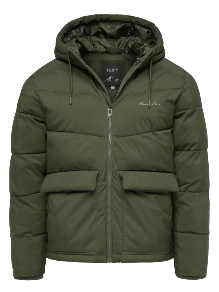 

Зимняя куртка с капюшоном оливкового цвета Humy