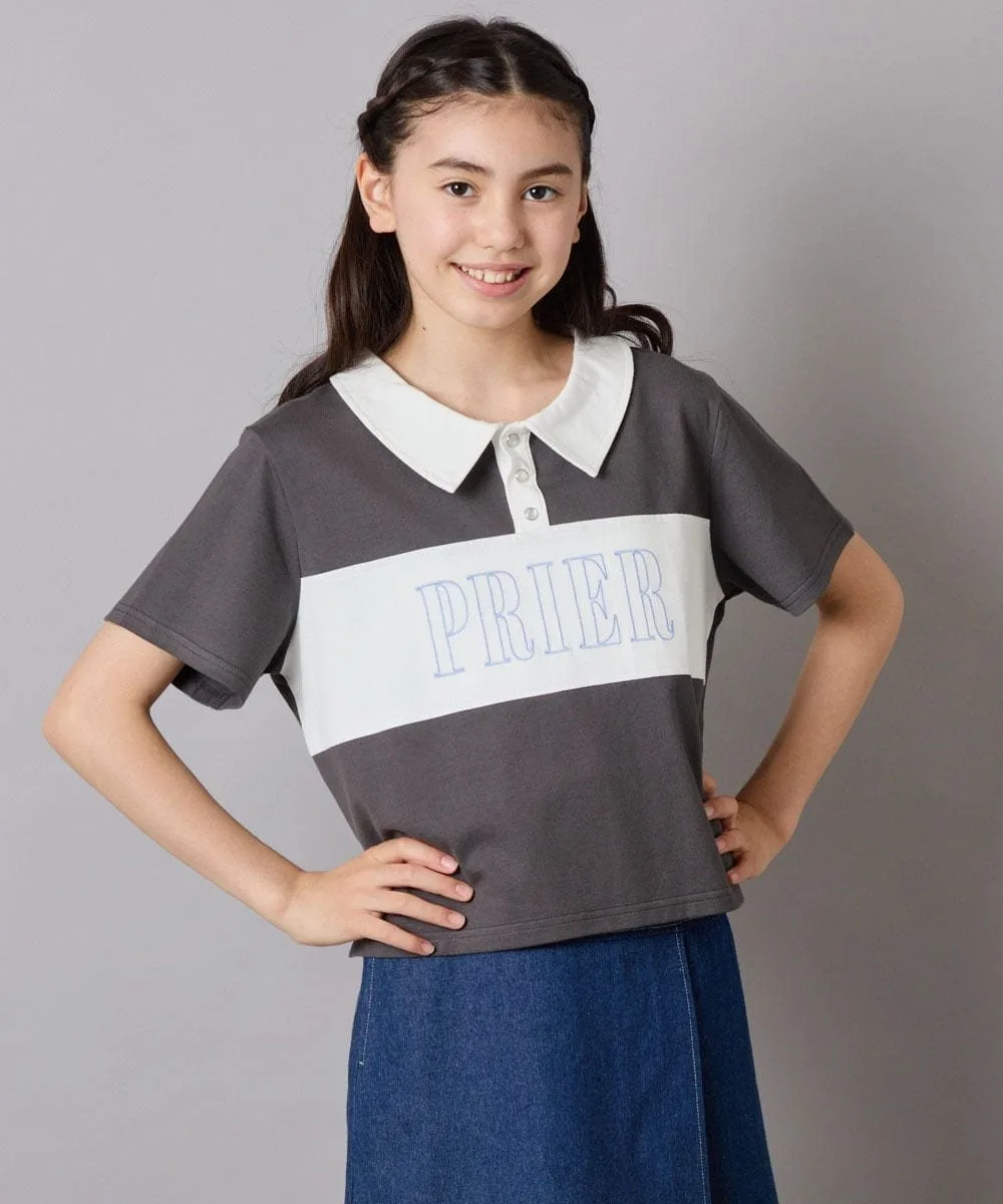Футболка с воротником и логотипом A.V.V, Dark Gray