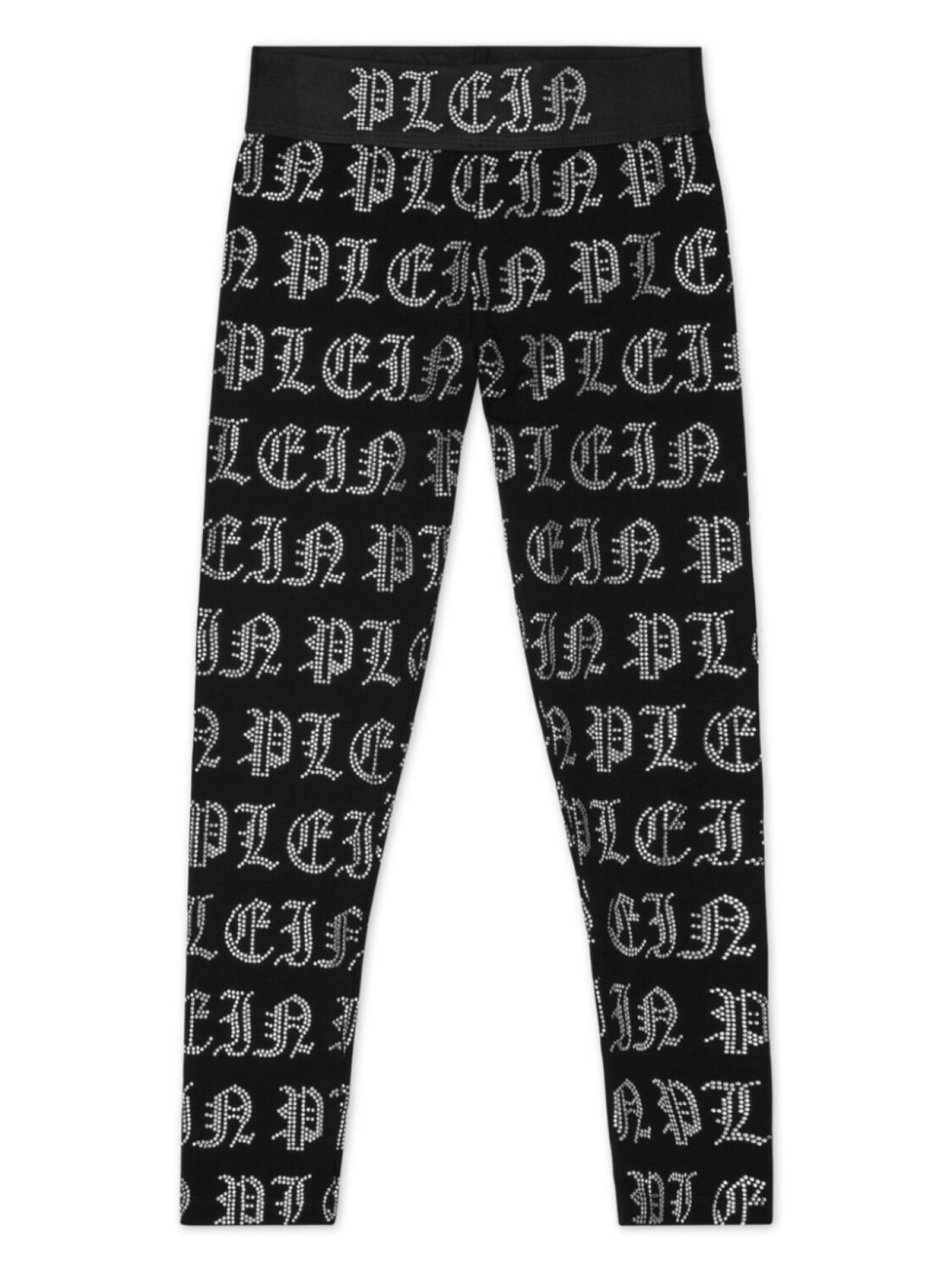 

Philipp Plein легинсы с логотипом и стразами, черный