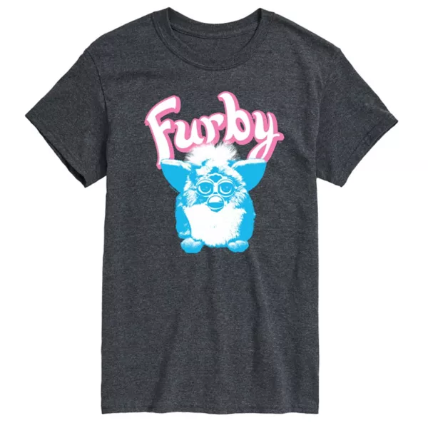 

Мужская футболка с графическим логотипом Furby Hasbro, серый