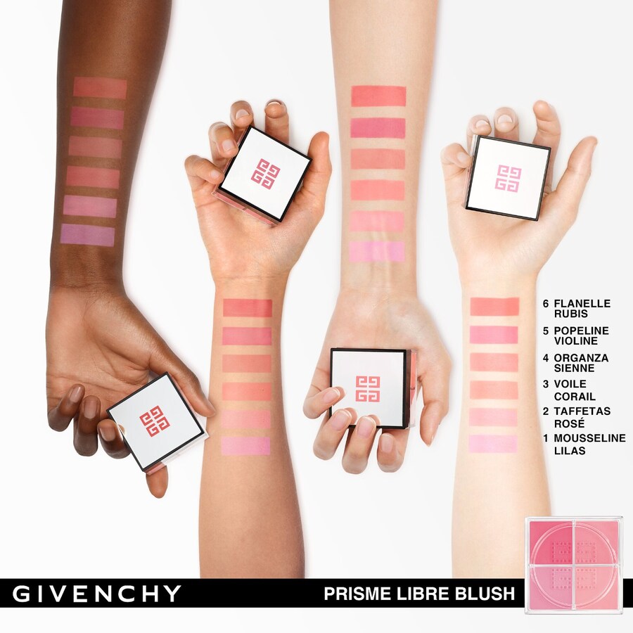 Prisme Libre Рассыпчатые румяна-пудра 12H Сияние Givenchy, 0.15 oz, Taffetas Rosé — фото 2