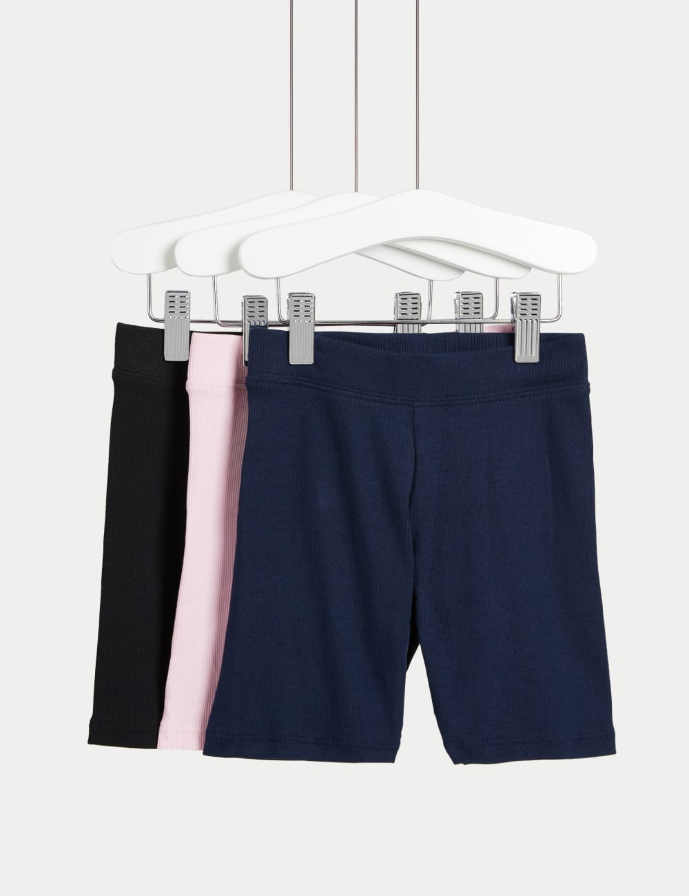 

Велосипедные шорты из хлопка с высоким содержанием хлопка, 3 шт. Marks & Spencer, розовый