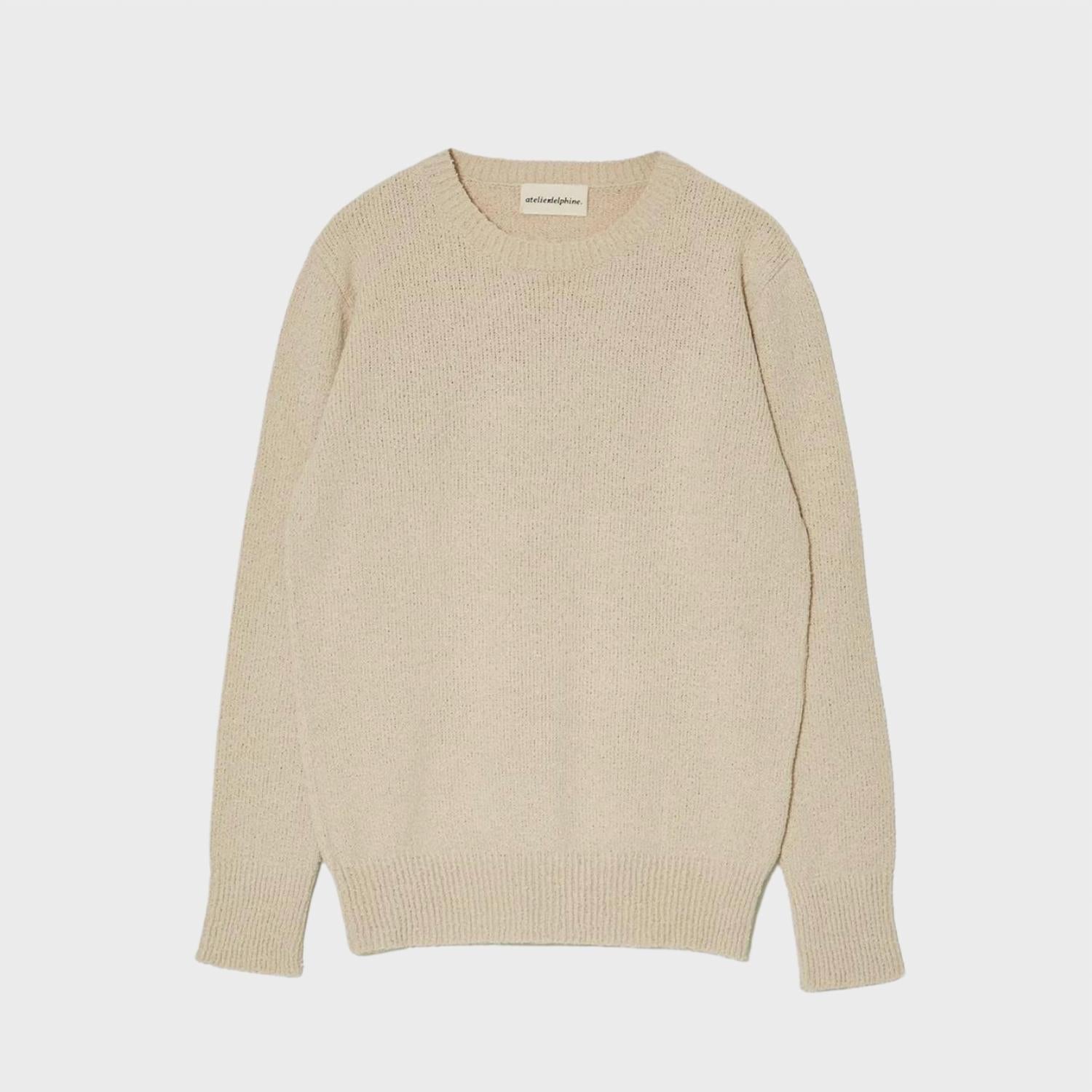 

Топ из букле с круглым вырезом, зерно Atelier Delphine, цвет grain