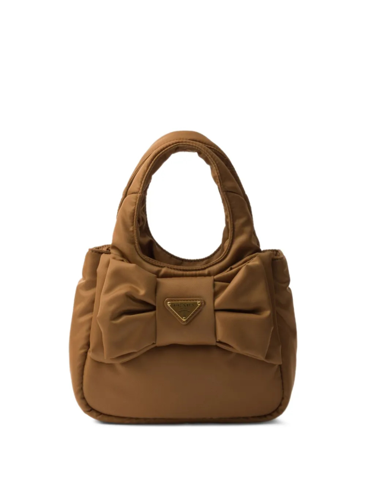 

Prada мини-сумка Re-Nylon с бантом, коричневый