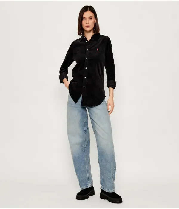 Рубашка slim fit Polo Ralph Lauren, черный — фото 2
