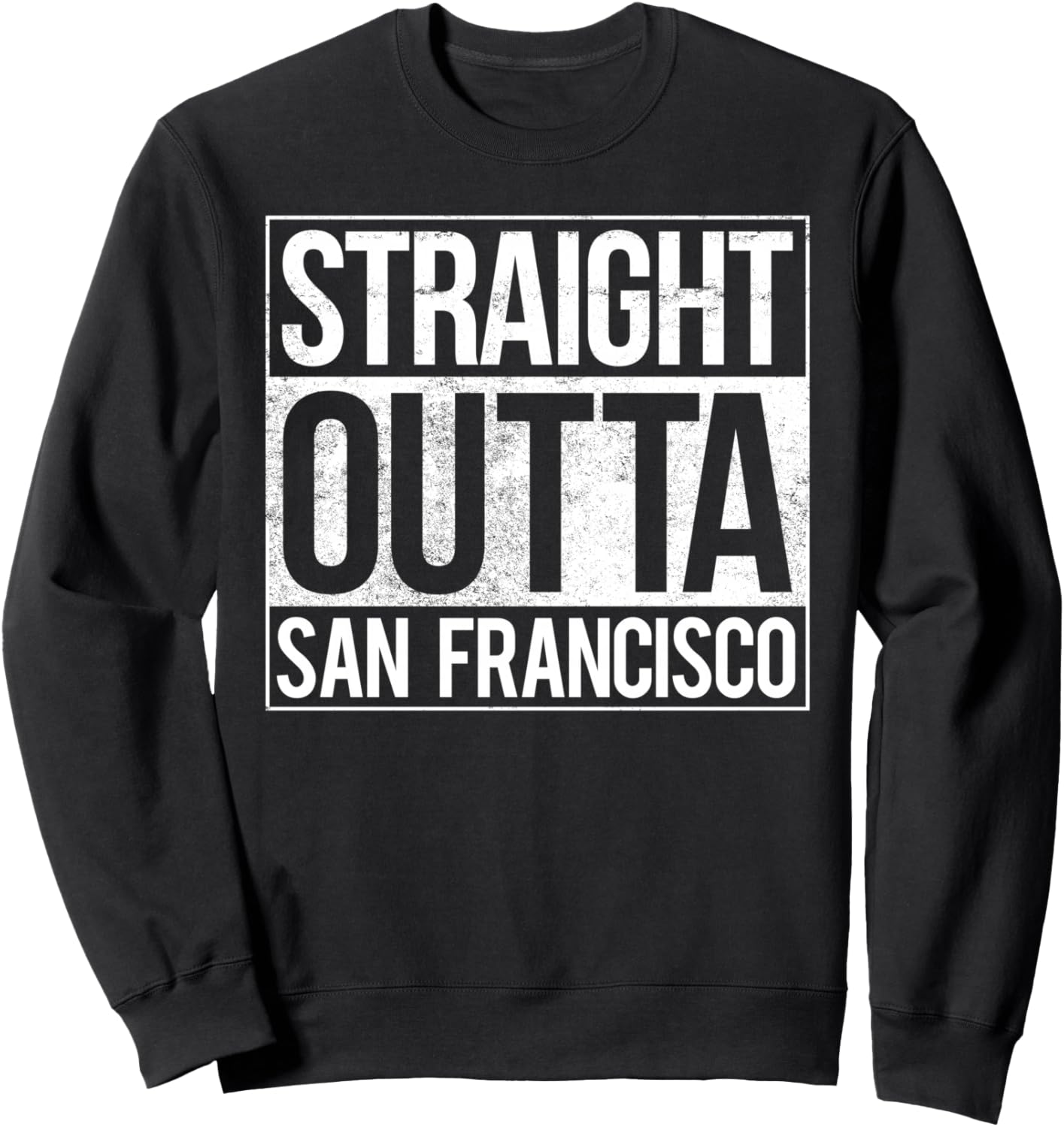 

Толстовка Sna Francisco Gift Straight Outta San Francisco, черная Check Out San Francisco, California Tourist Gifts