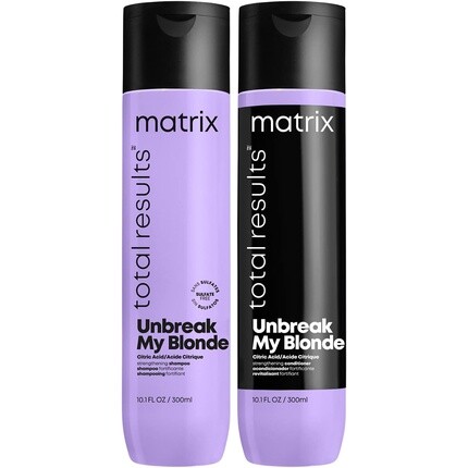 

Unbreak My Blonde укрепляющий шампунь и кондиционер для предварительно осветленных и обесцвеченных светлых волос 300мл, Matrix