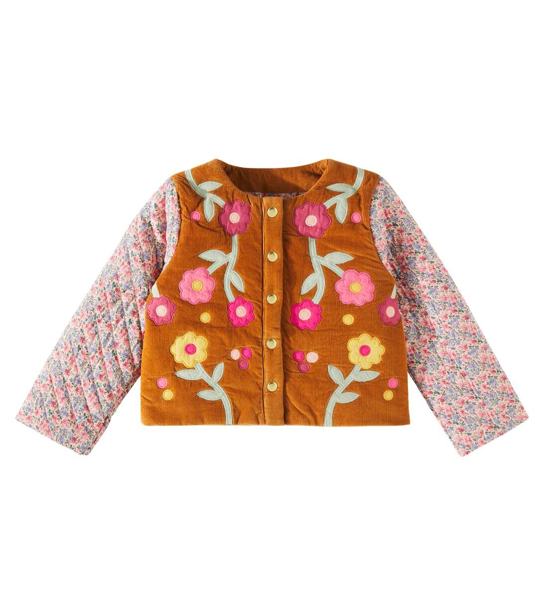 

Куртка из хлопкового вельвета с цветочным принтом Louise Misha, цвет caramel - blush floral world