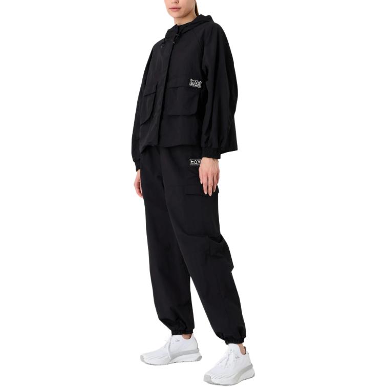 EMPORIO ARMANI EA7 SS24 карго-штаны женские black — фото 4