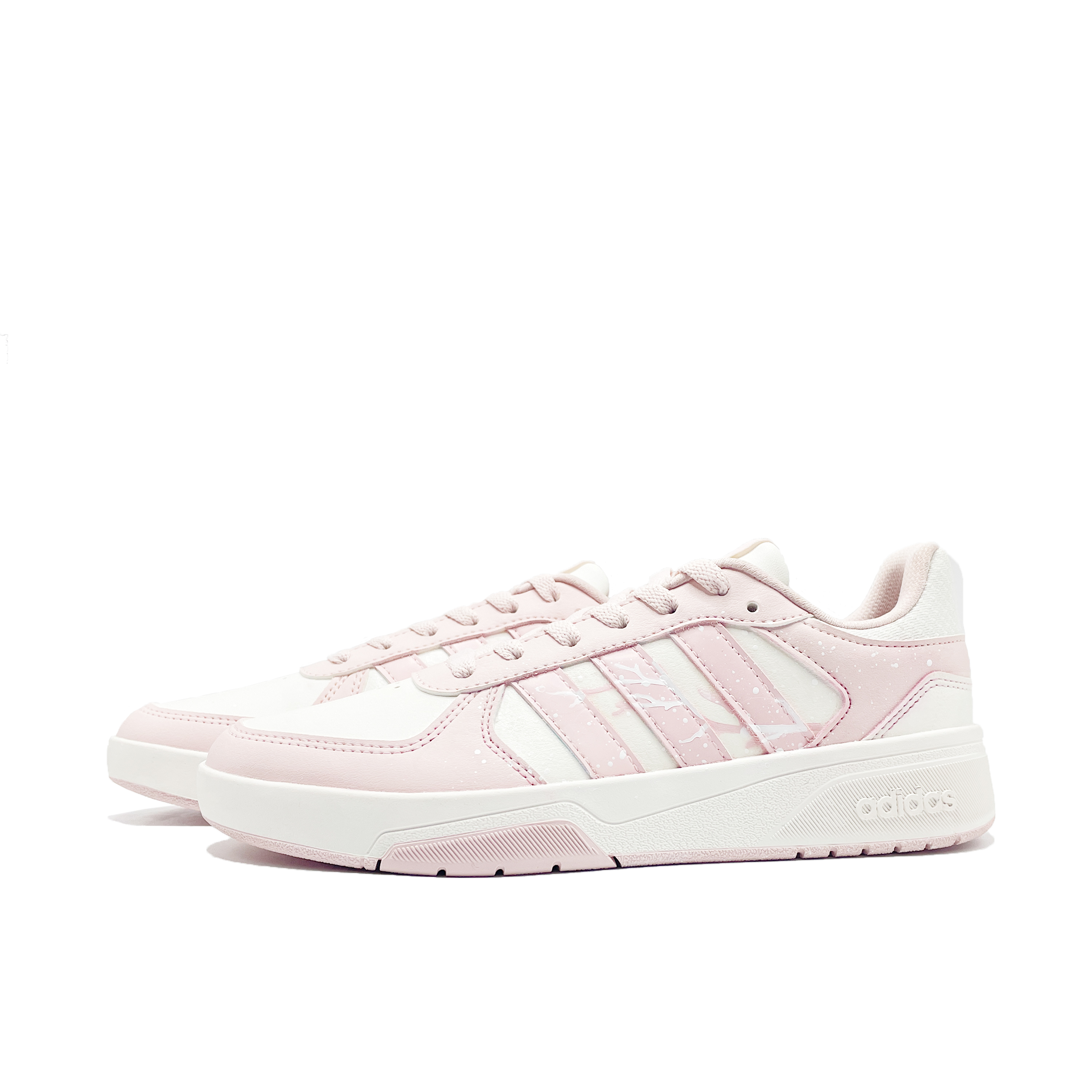 Adidas Courtbeat Cherry Blossom Snow Wrapping, износостойкие и нескользящие низкие скейтборд-кроссовки унисекс Pink White — фото 4
