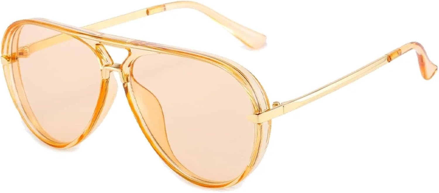 

Модные ретро-очки для женщин, стильные солнцезащитные очки большого размера в винтажном стиле из металла, очки для вождения с защитой от УФ-излучения TVTBBVV, Clear Tawny Champion