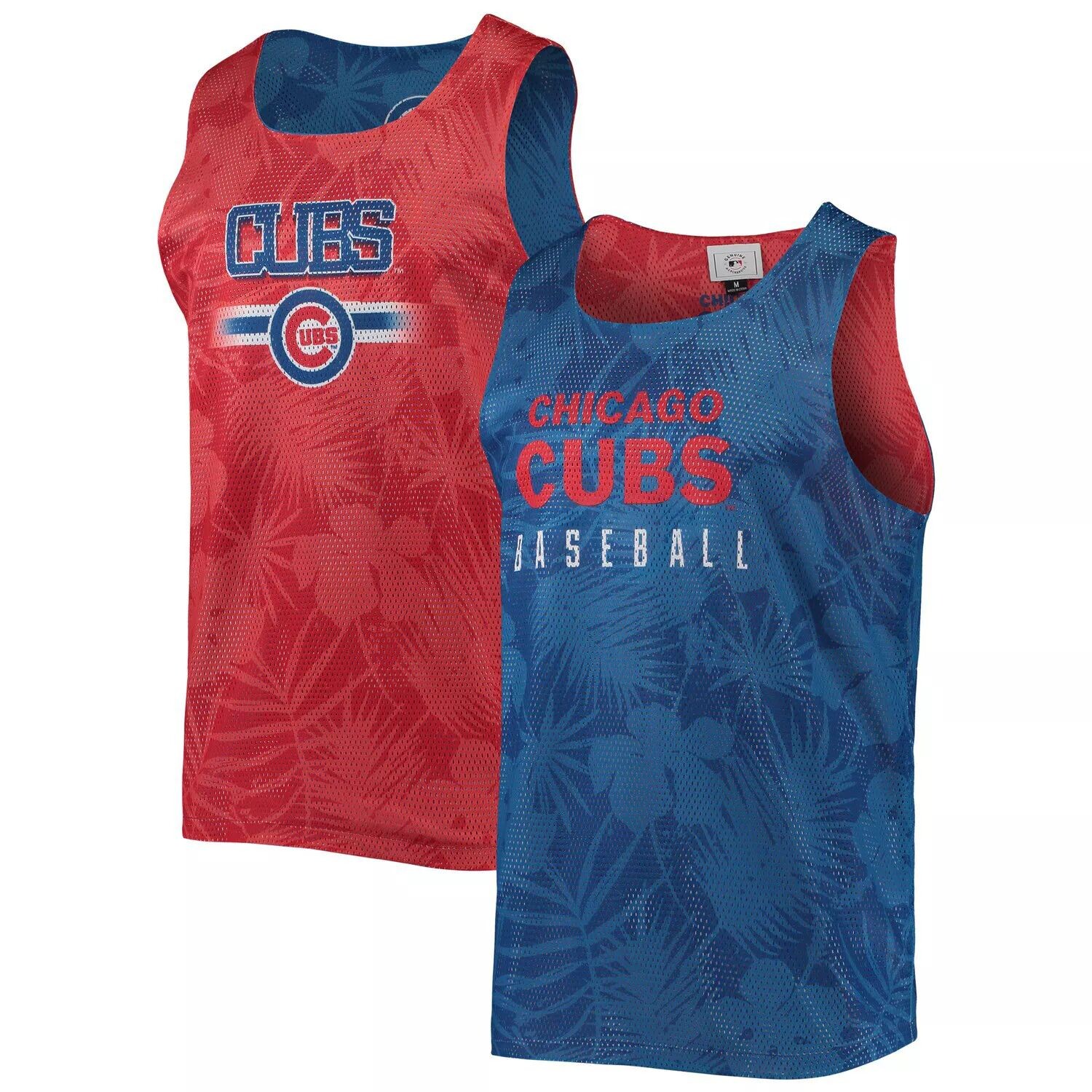 

Мужская двусторонняя сетчатая майка с цветочным принтом FOCO Royal Chicago Cubs