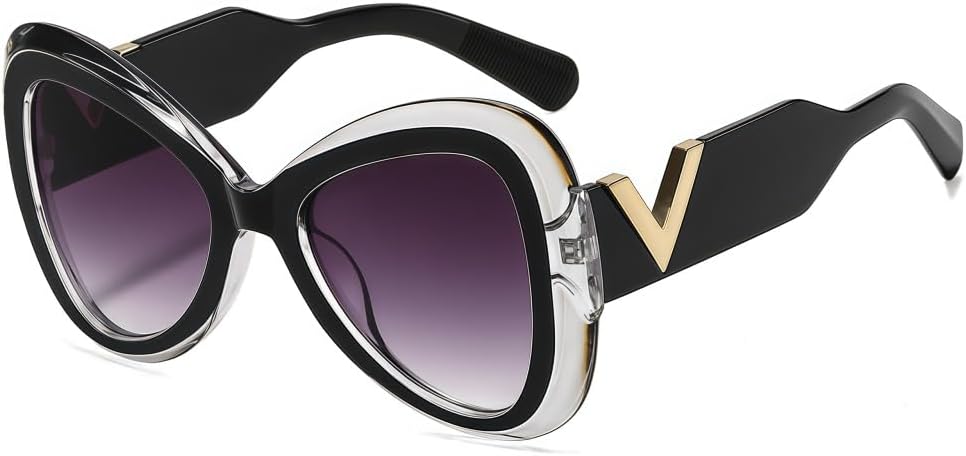 

Солнцезащитные очки в стиле ретро прямоугольной формы для женщин – модные винтажные квадратные очки в стиле 90-х и Y2K, обеспечивающие защиту от УФ-излучения MAZNVISO, Purple