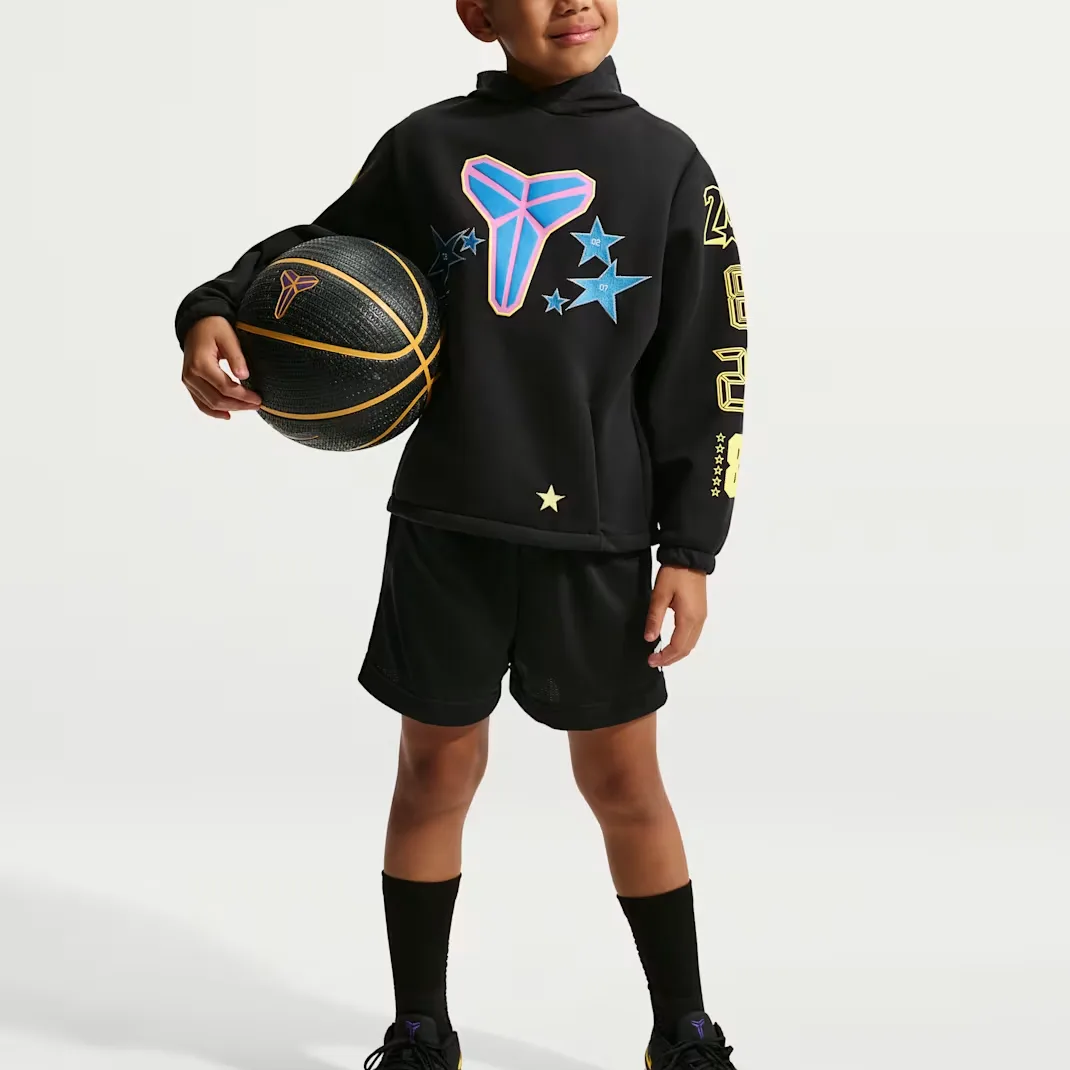 Свитшот Kobe All Star Weekend Fleece Basketball Kids' Nike, черный/sonic желтый/светло-photo синий — фото 3