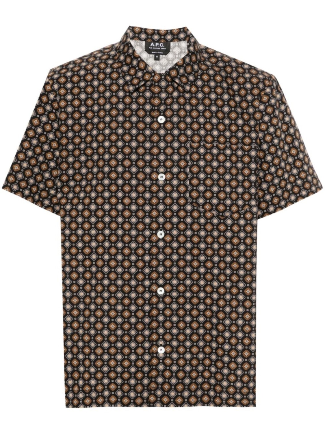 

A.P.C. рубашка Lloyd с геометричным узором, черный