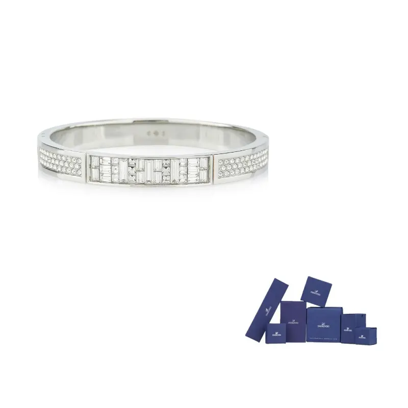 

Этик Narrow Metal Браслеты для женщин Swarovski, серебряный