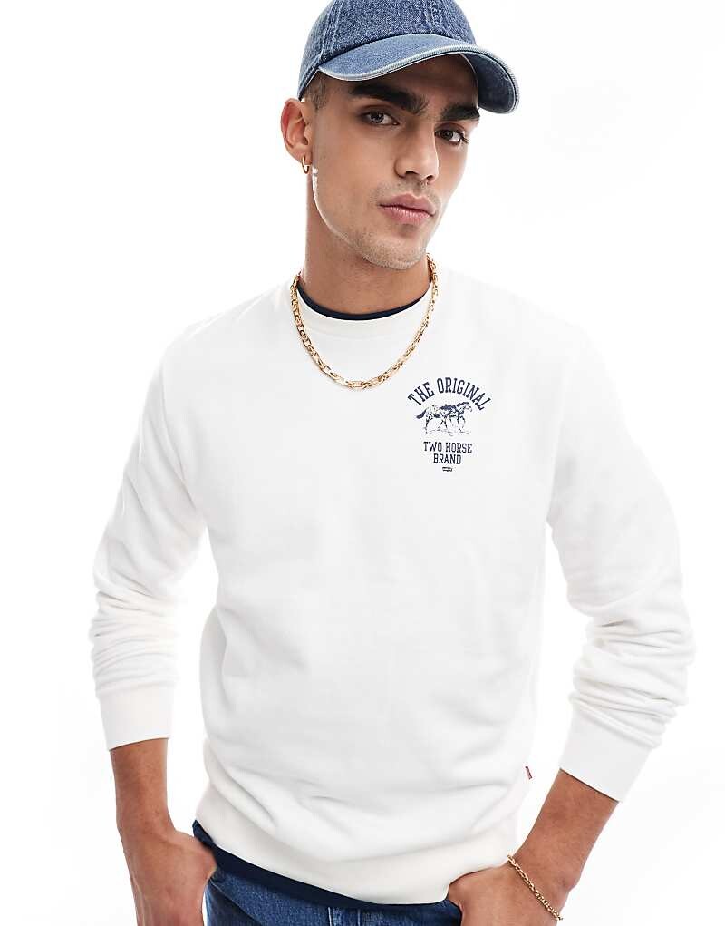 

Levi's – кремовая толстовка с логотипом колледжа