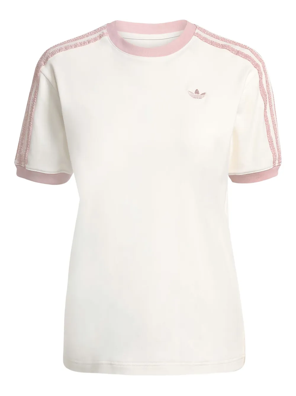 

Полосатая футболка с оборками Adidas, белый