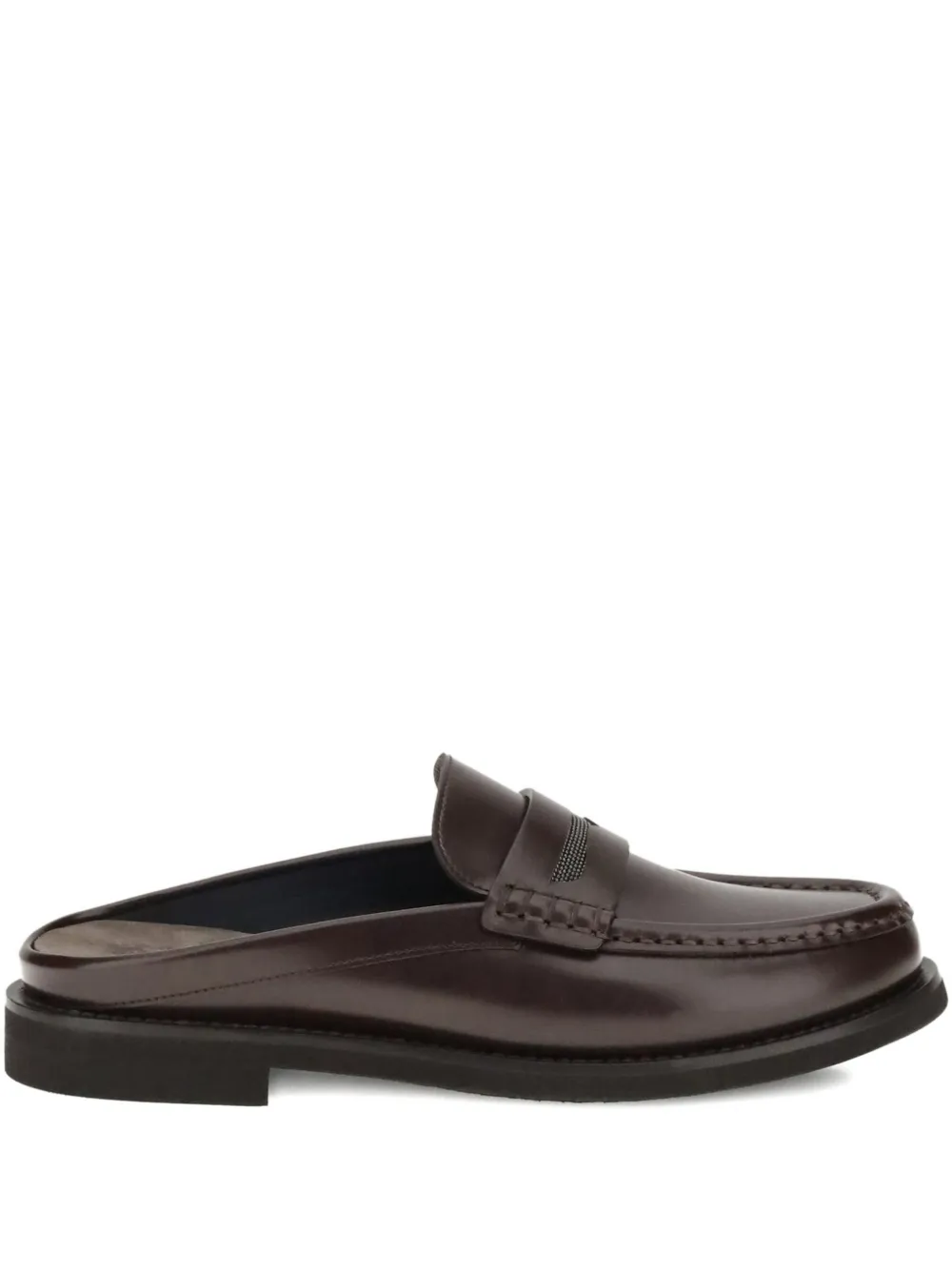 Декорированные мюли с пряжкой Horsebit Brunello Cucinelli, коричневый