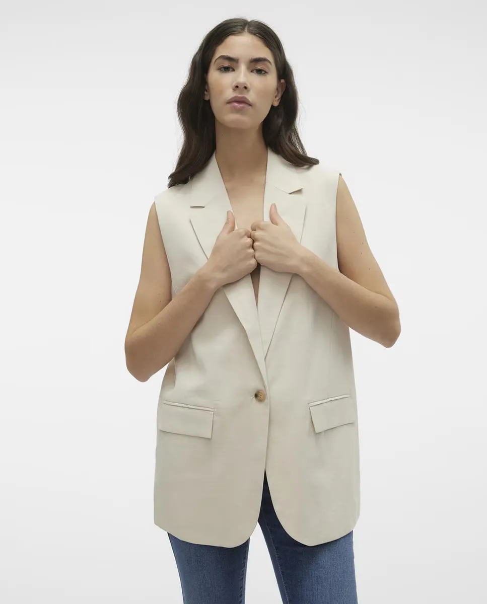

Женское платье-жилет миди Vero Moda, белый