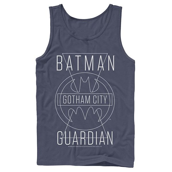 

Мужской топ dc comics batman gotham city guardian text poster Licensed Character