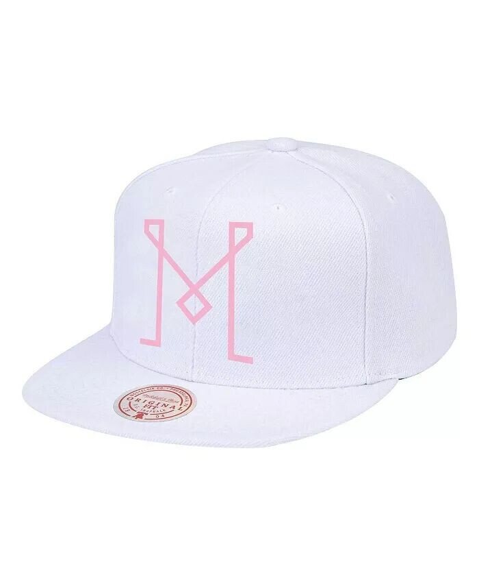 

Мужская белая бейсболка с логотипом Inter Miami CF Snapback Mitchell & Ness, белый
