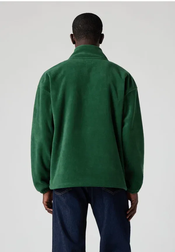 Толстовка на молнии Levi'S Lse rlxd graphic zip pch fleece jumper, тёмно-зелёный — фото 3