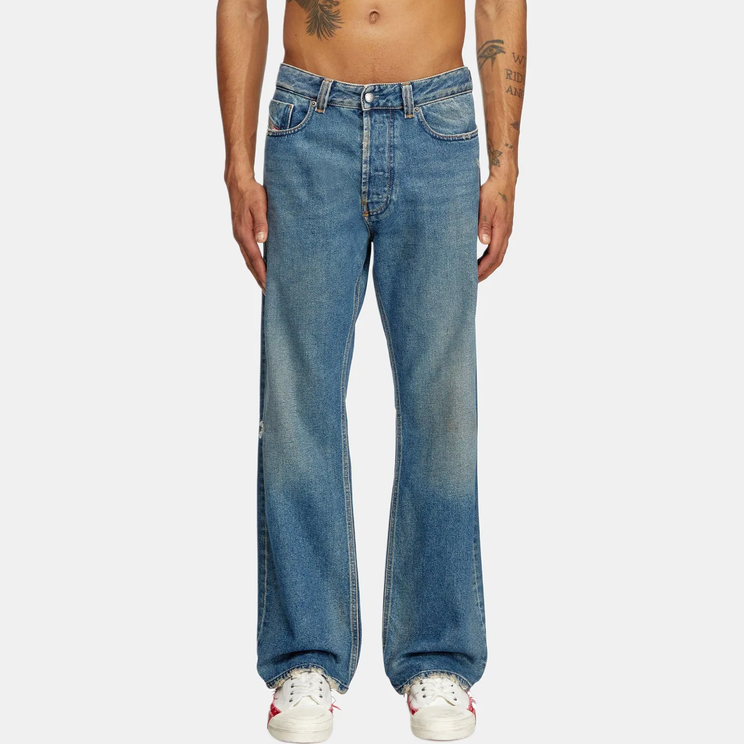 Джинсы свободного кроя DIESEL 1980 D Eeper Medium Blue — фото 4