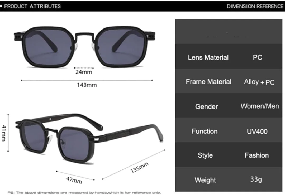 

Ретро-металлические женские солнцезащитные очки класса люкс с градиентным затемнением UV400, модные мужские очки в стиле панк TOIPASTN, Golden Blue Grey Tea