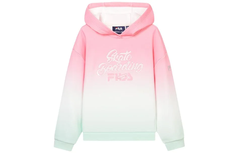 Детский худи с капюшоном FILA KIDS, Pink White