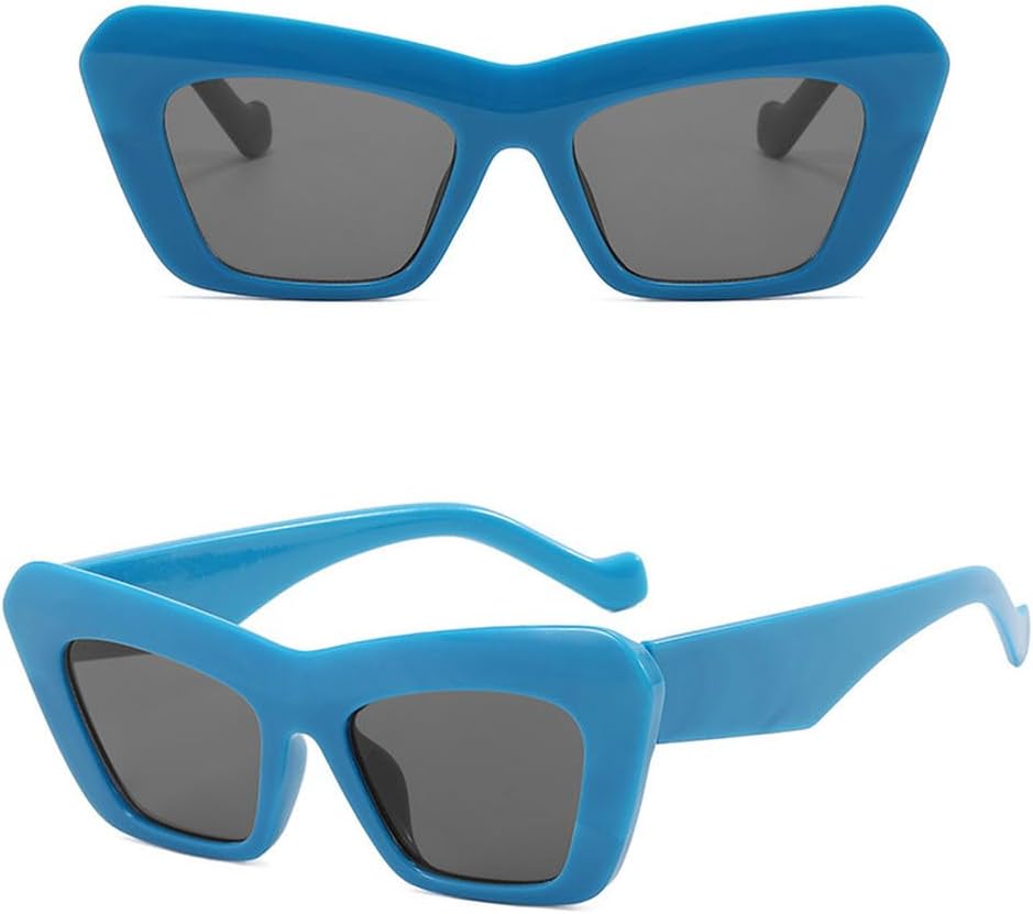 

Солнцезащитные очки для мужчин и женщин, форма «кошачий глаз», модные солнцезащитные очки для женщин с защитой от УФ-излучения, женские солнцезащитные очки, сине-серые MTZJH, One Color