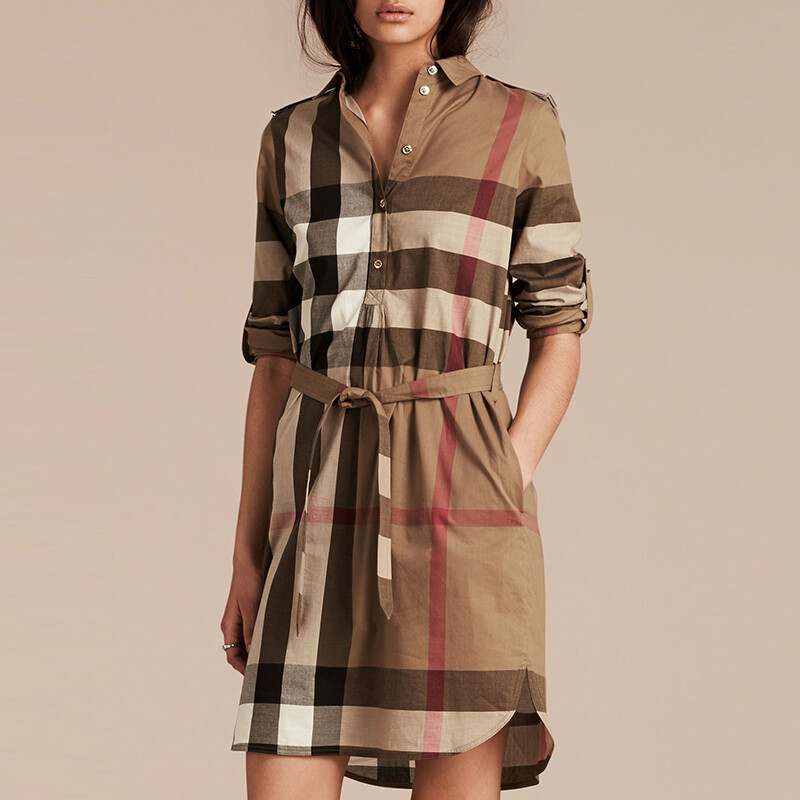 Burberry Женская одежда Платье-шорты, архивный бежевый — фото 3