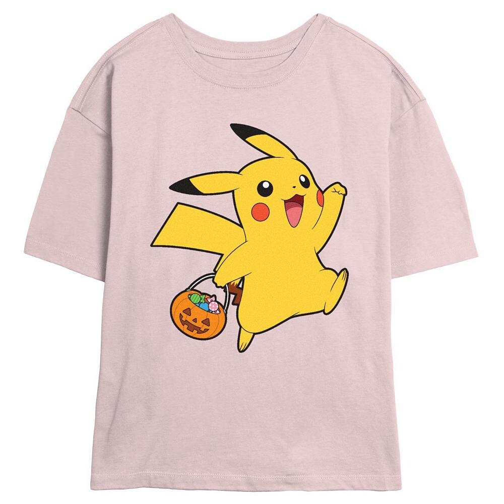 

Детская футболка с рисунком Pokemon Pikachu Trick Or Treat Skimmer, цвет Blush