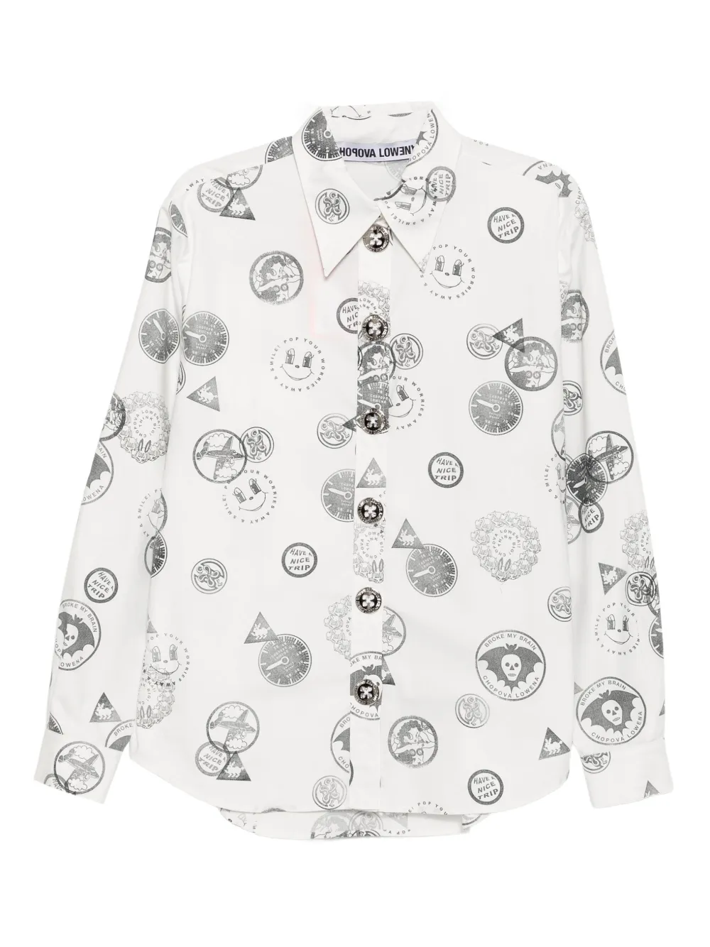 

Рубашка с принтом Chopova Lowena, белый