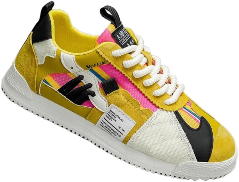 

Мужские легкие спортивные кроссовки - противоскользящая и амортизирующая подошва из ПВХ, дышащие. Подходят для всех сезонов. Фитнес-кроссовки с верхом из ПУ материала и мягкой подкладкой. Стильные и повседневные Clolinde, желтый