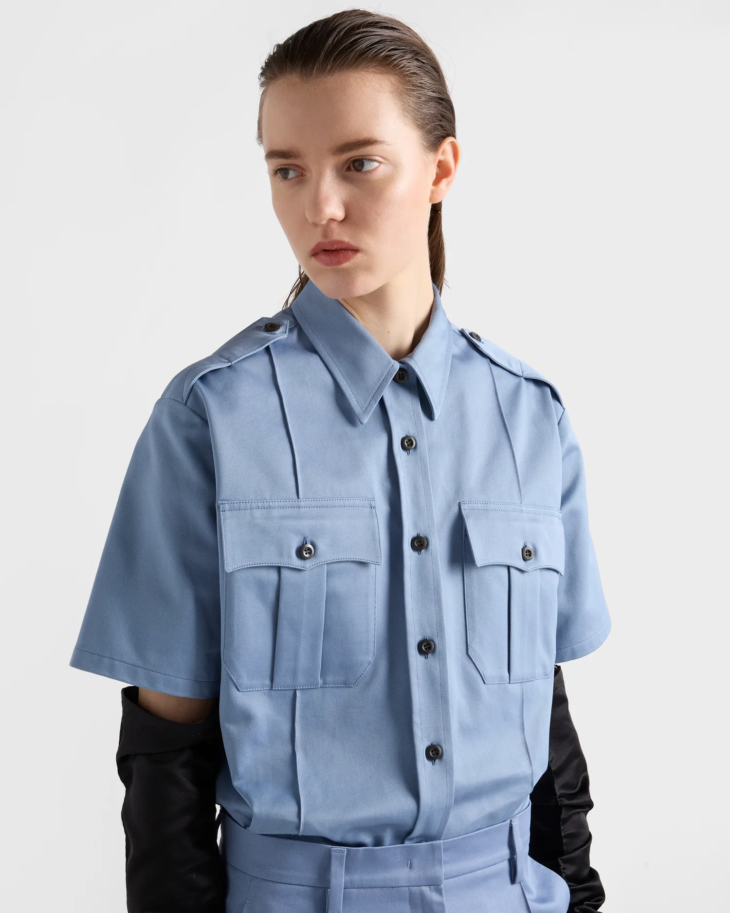 Рубашка чино Prada, голубой — фото 4