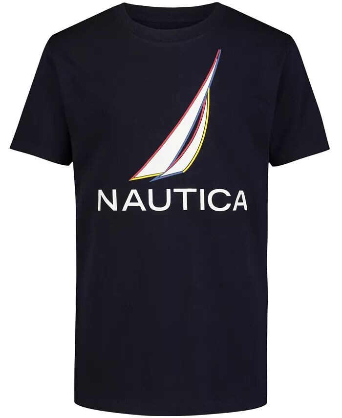 

Футболка с короткими рукавами цветного оттенка Big Boys Nautica, синий