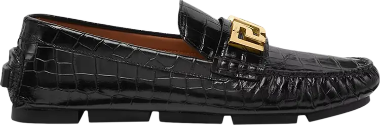 

Кроссовки Versace Greca Loafer 'Croc - Black Gold', черный, Серый, Кроссовки Versace Greca Loafer 'Croc - Black Gold', черный