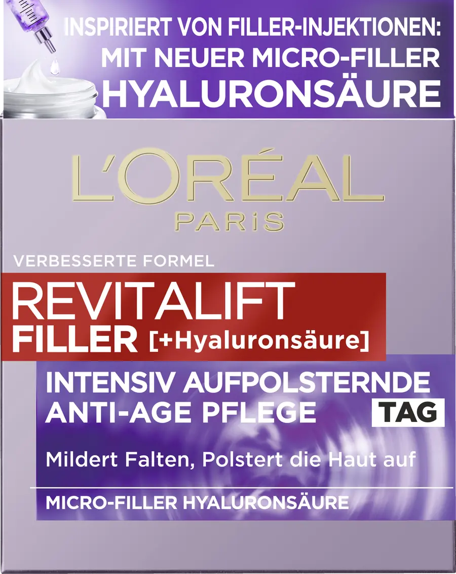 

Дневной крем L’Oréal Paris Revitalift Filler [+Hyaluronsäure] Intensiv Aufpolsternde Anti-Age Pflege Tag
