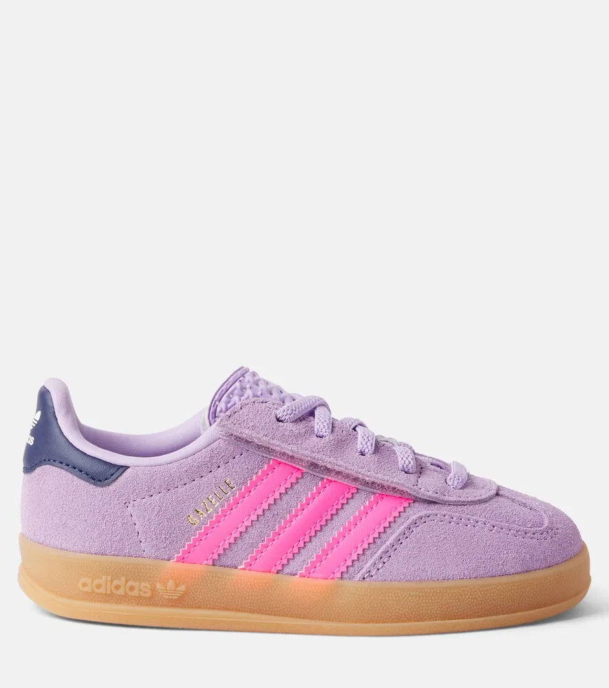 Замшевые кроссовки Gazelle Indoor Adidas Originals Kids, фиолетовый — фото 3